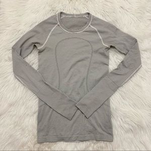 Lululemon Women’s Size 4 Striped Swiftly Long-Sleeve Running Shirt